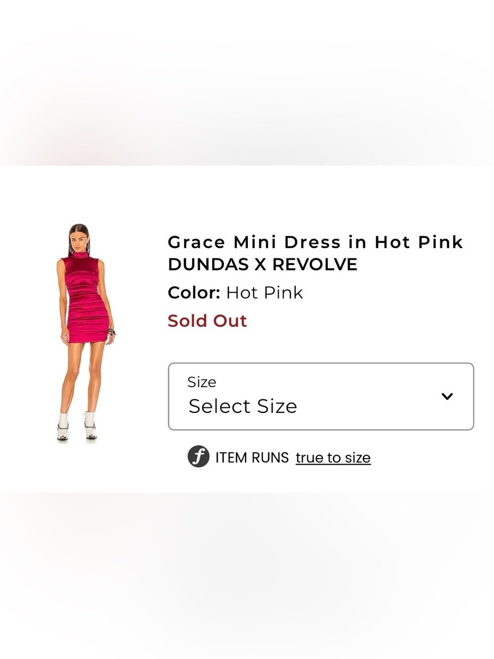 DUNDAS x REVOLVE Fuchsia High-Neck Sleeveless Mini Dress - Picture 3 of 3